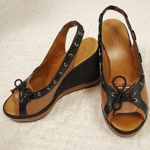 Hunter Boots Collection Abaco Wedge Platform Sandal Heels Sz 7